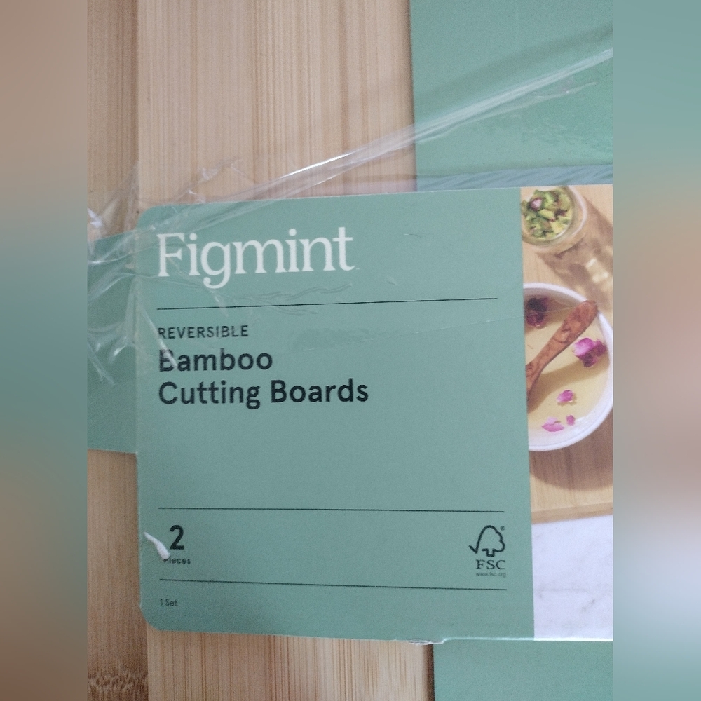 Figmint Reversible Bamboo Cutting Boards 2 Pack